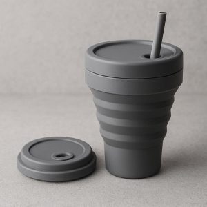 4 Space-Saving Collapsible Drinking Cup for Travel & Sports